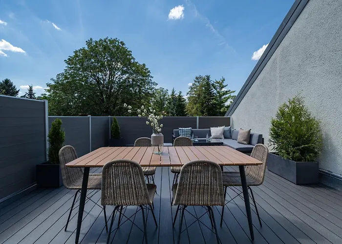 公寓 Neues 2 Schlafzimmer Mit Rooftopterrace 德累斯顿