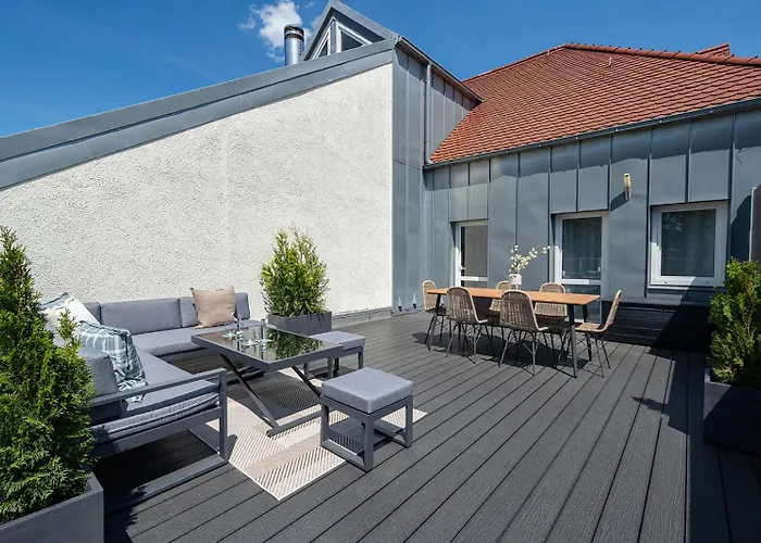 公寓 Neues 2 Schlafzimmer Mit Rooftopterrace 德累斯顿